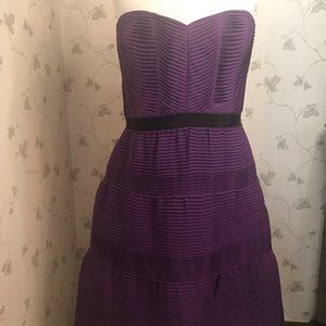 LIKE NEW - BCBGMAXAZRIA Purple Dress with optional straps - Size 10